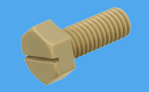 Sechskantschrauben mit Schlitz aus PEEK ähnlich aus PEEK DIN 933 / DIN 34810 / ISO 4017