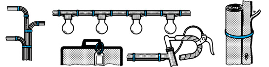 Anwendungsbeispiele von Kabelbinder