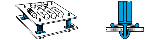 Anwendungsbeispiele von Distanzhalter Leiterplattenhalter V600